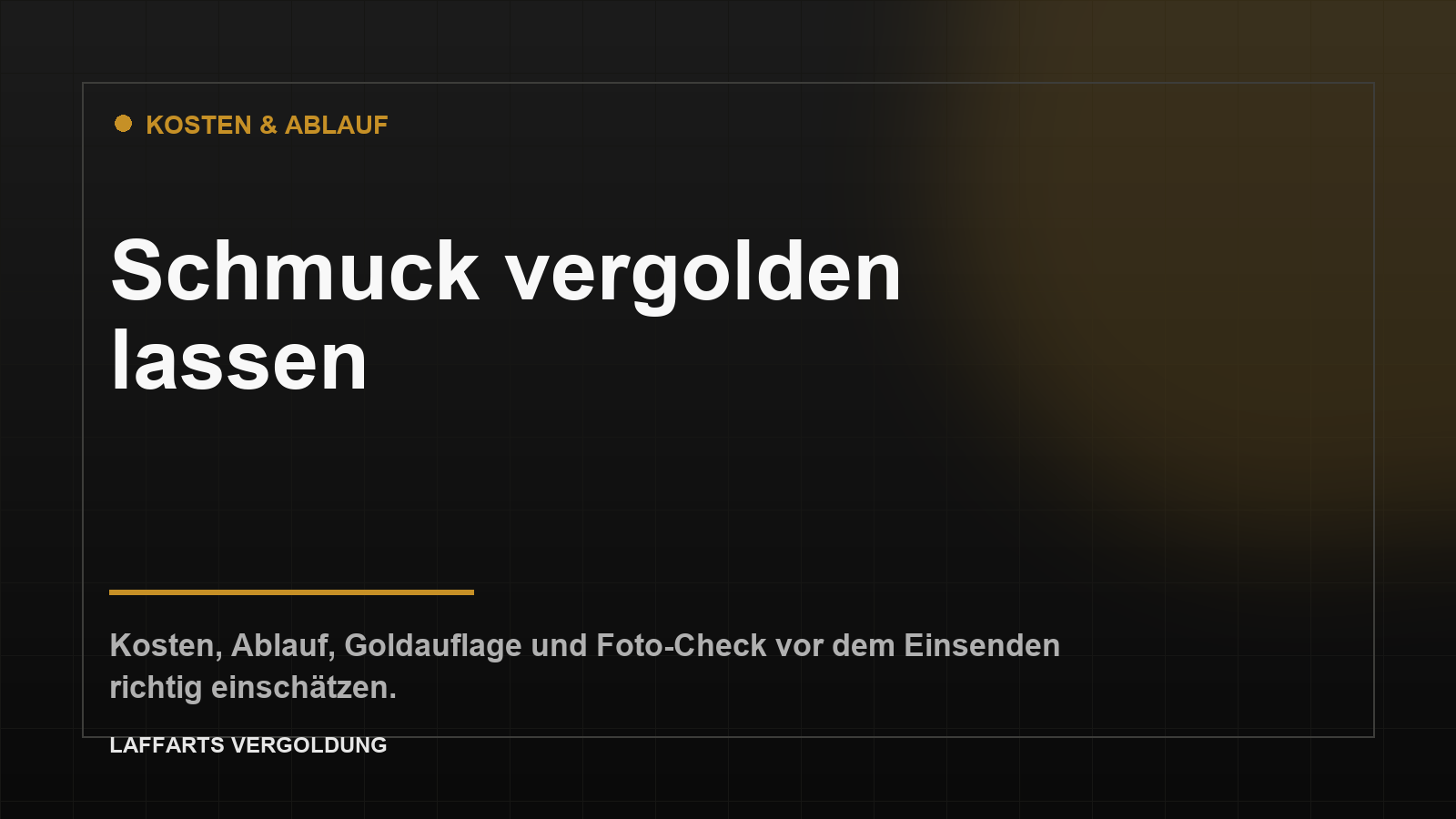 Schmuck vergolden lassen Kosten Ablauf Goldauflage - LAFFARTS Blog Titelbild