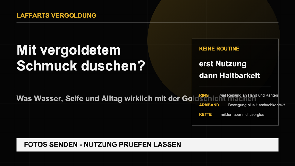 Kann man vergoldeten Schmuck beim Duschen tragen?
