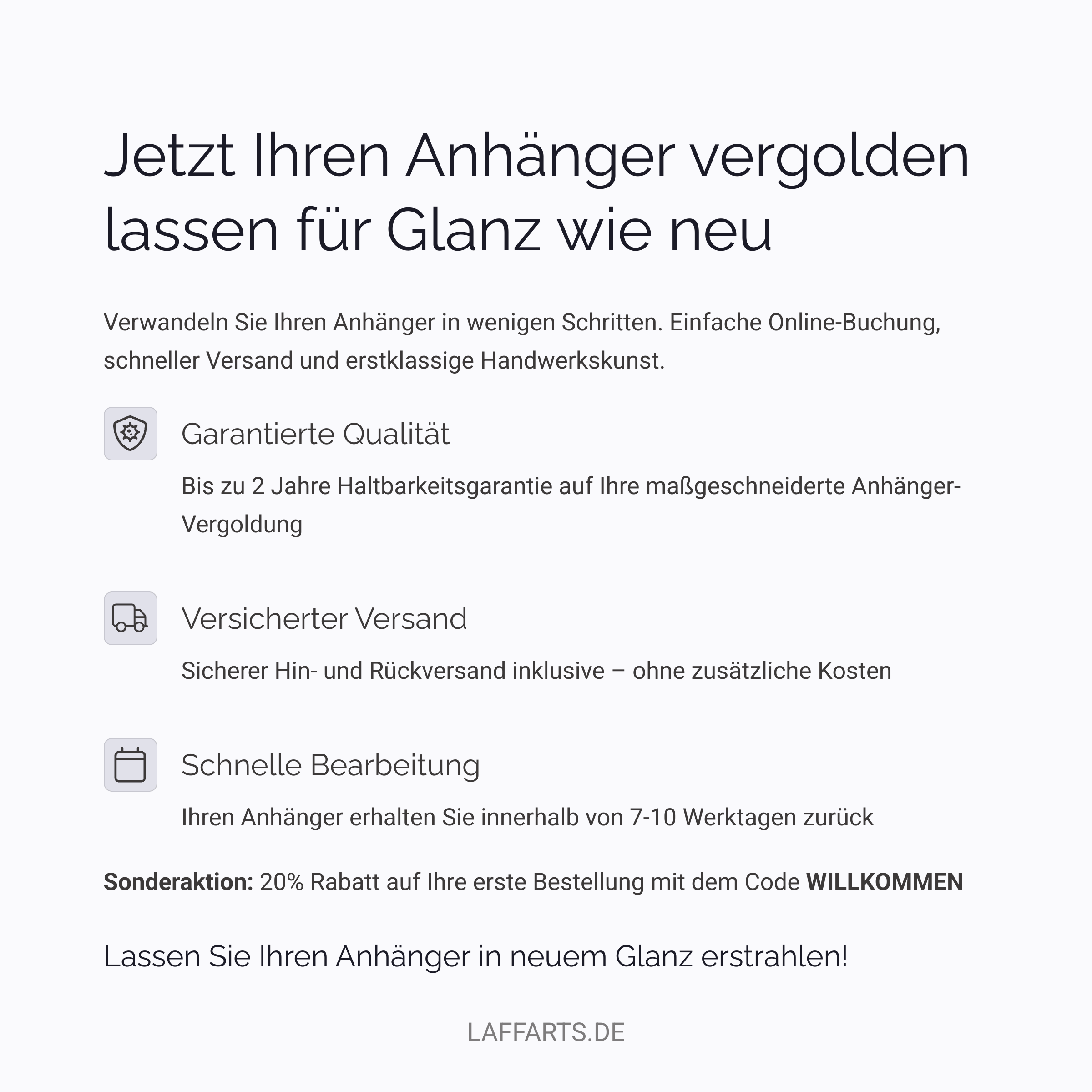 Anhänger vergolden