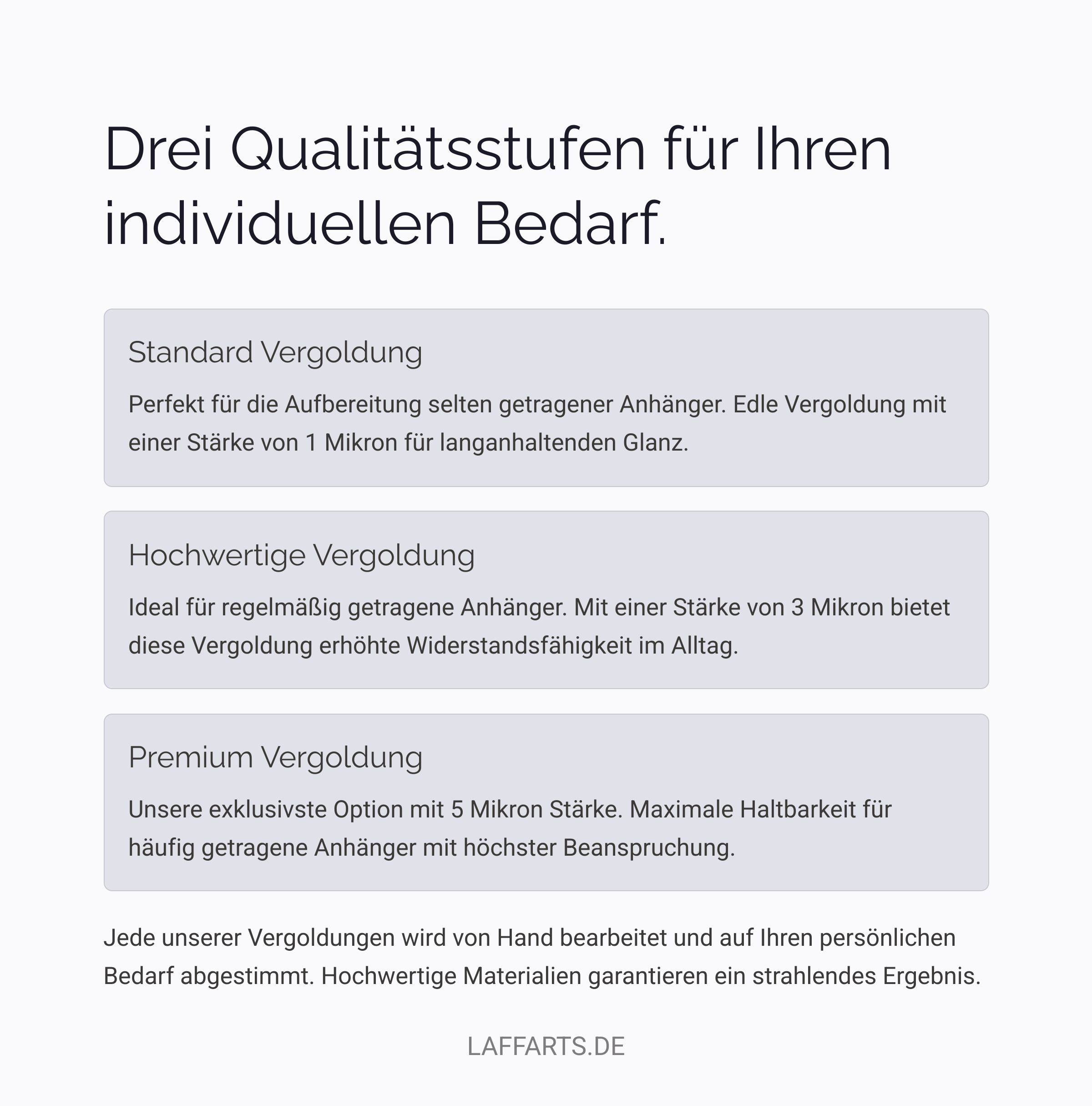 Anhänger vergolden