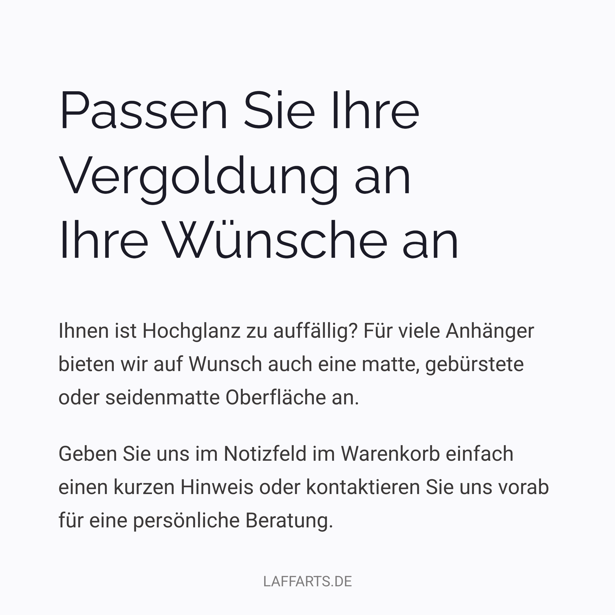 Anhänger vergolden