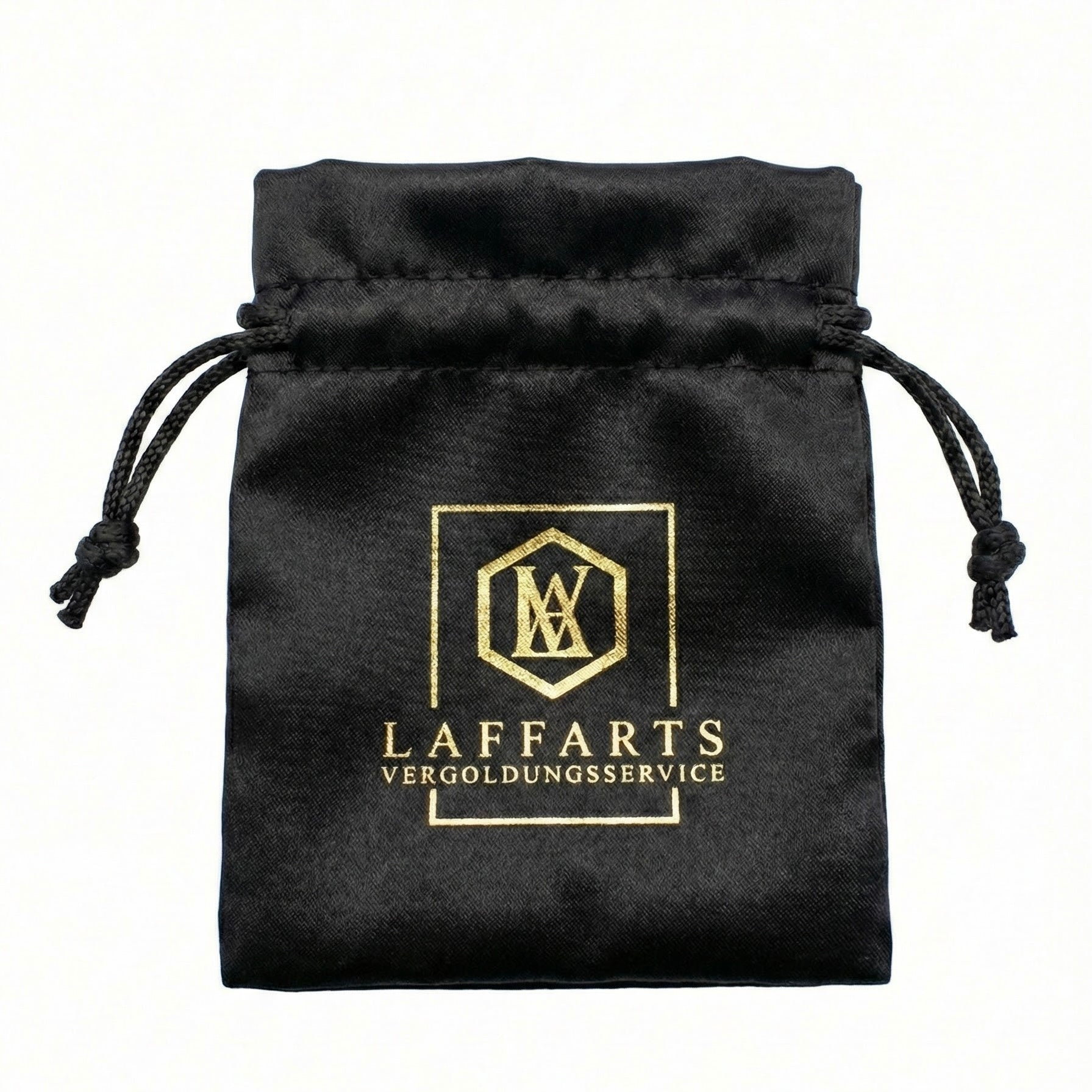 LAFFARTS Mini-Satinbeutel – schwarz & weich | für Ringe, Ohrringe & Anhänger