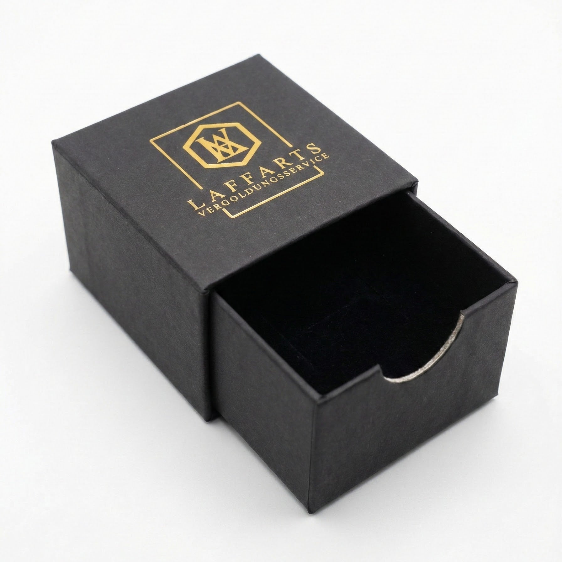 LAFFARTS ECO Ringschachtel – anlaufsicher, schwarz matt · für Ringe aller Art