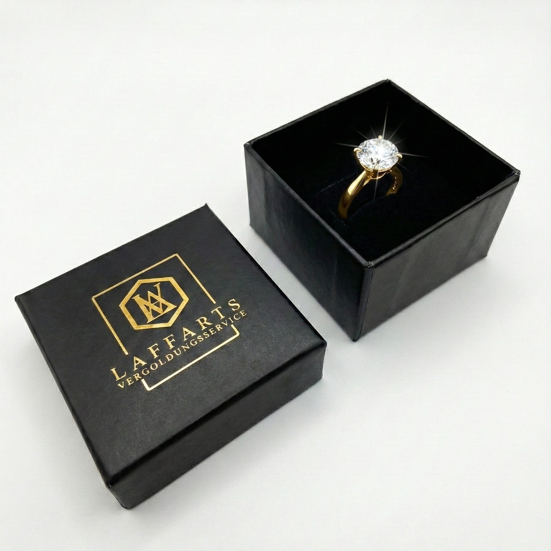 LAFFARTS ECO Ringschachtel – Karton, weiß satin · für Ringe aller Art