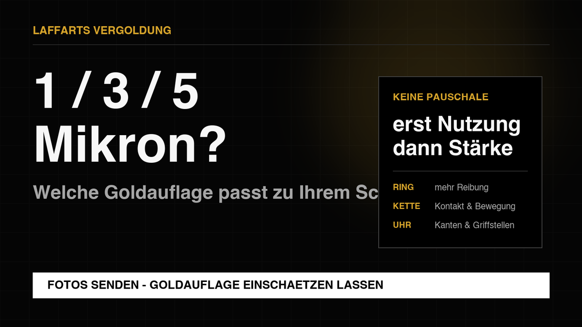 1, 3 oder 5 Mikron? Welche Goldauflage passt zu Ihrem Schmuck