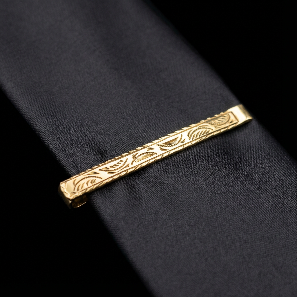 Vergoldeter Krawattenhalter aus 835er Silber – ein Herrenaccessoire mit Charakter