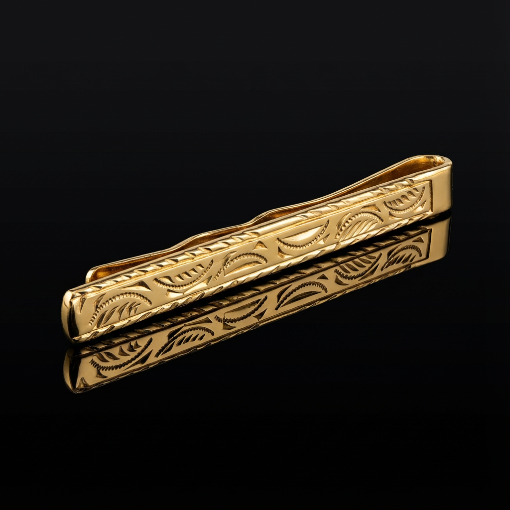 Vergoldeter Krawattenhalter aus 835er Silber – ein Herrenaccessoire mit Charakter