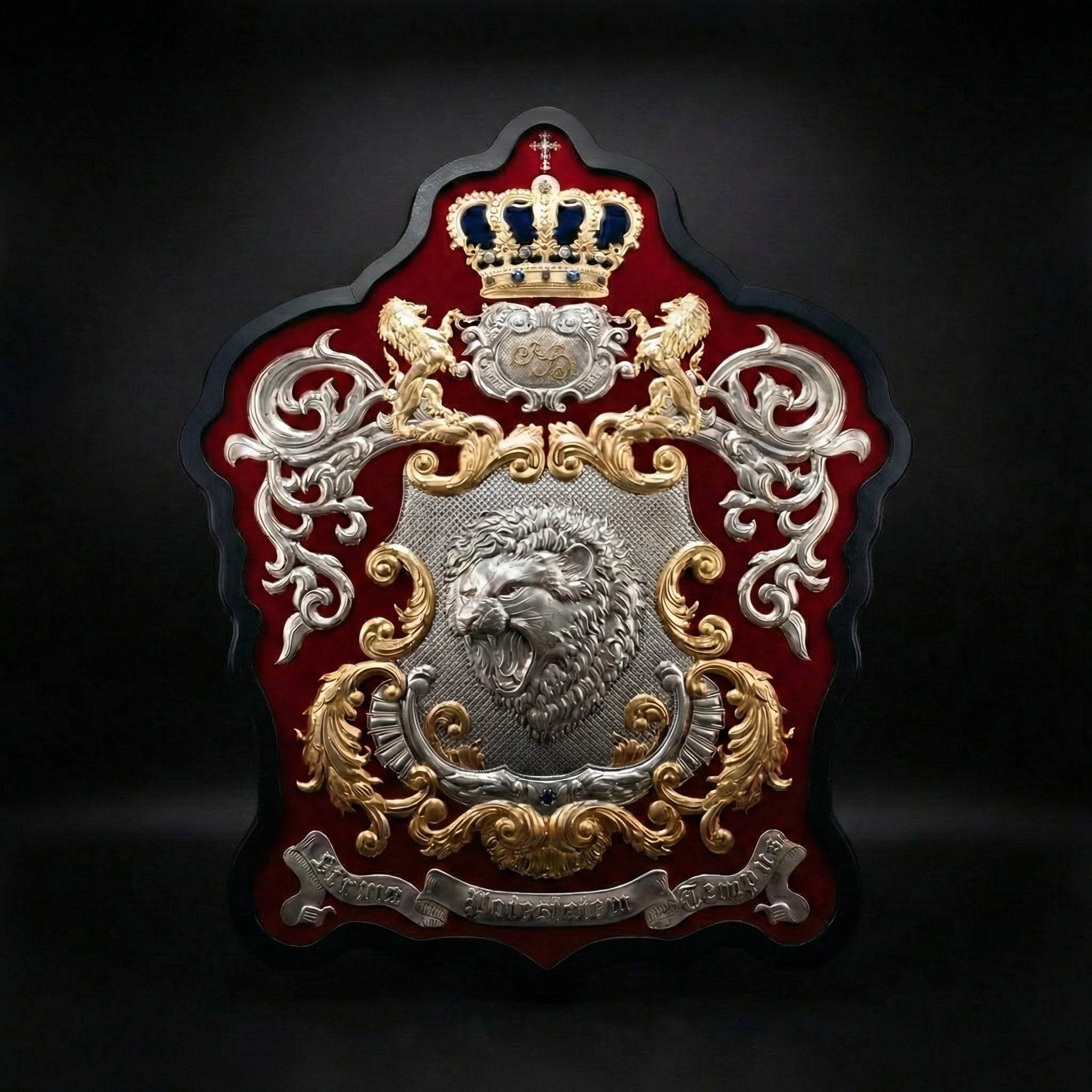 115cm Familienwappen – Deluxe Heraldik Unikat - – Handgefertigtes Adelswappen als Einzelstück