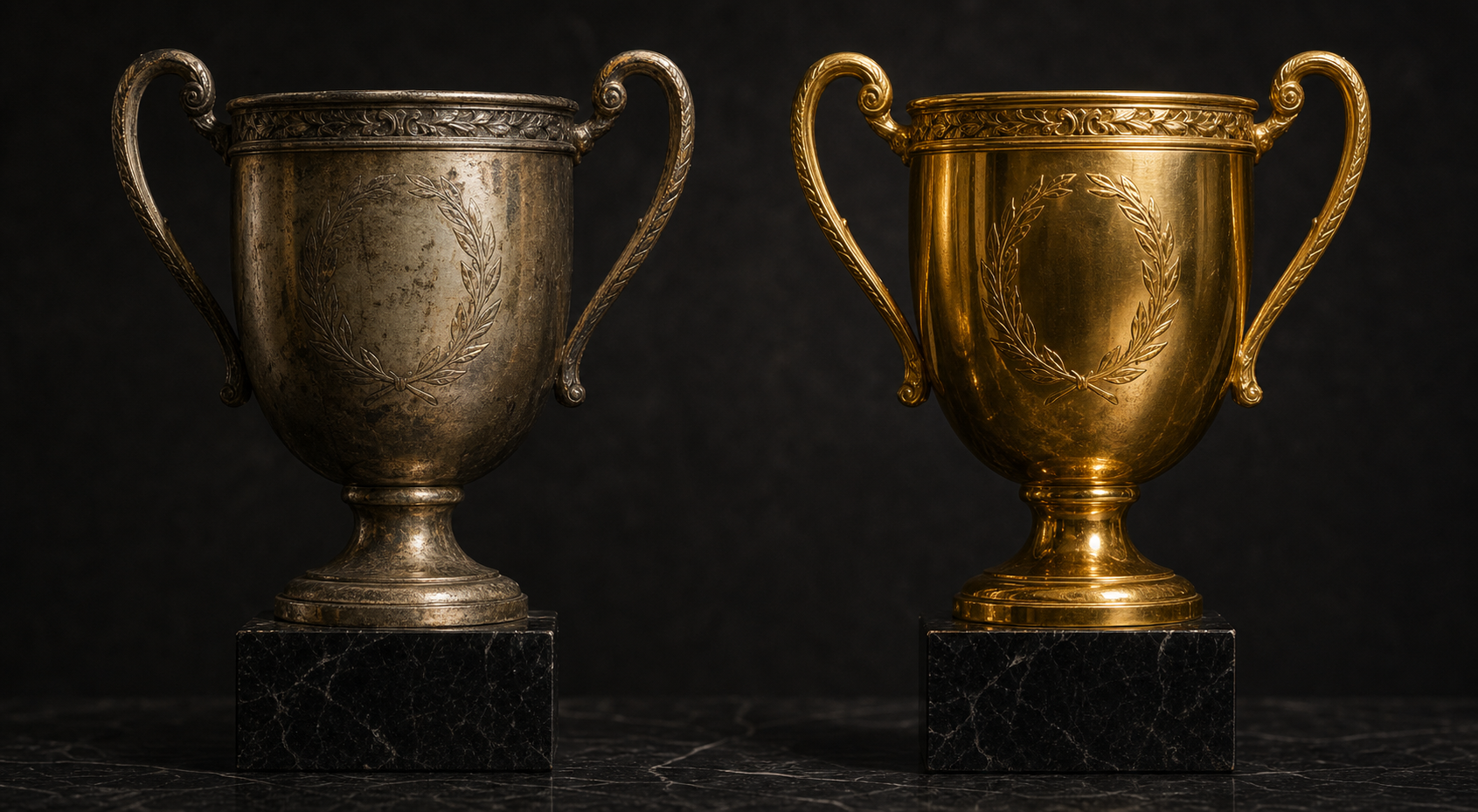 Pokal vergolden lassen - Beispiel fuer Objektpruefung und Goldwirkung
