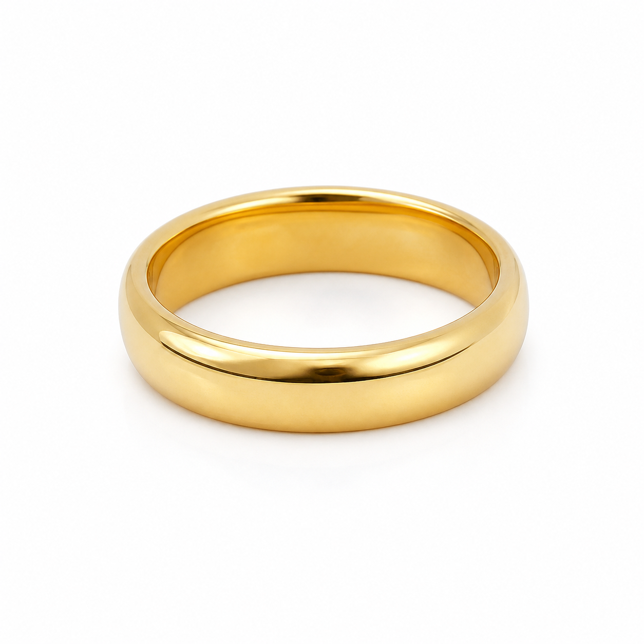Ring vergolden lassen - einzelner Goldring auf weißem Hintergrund